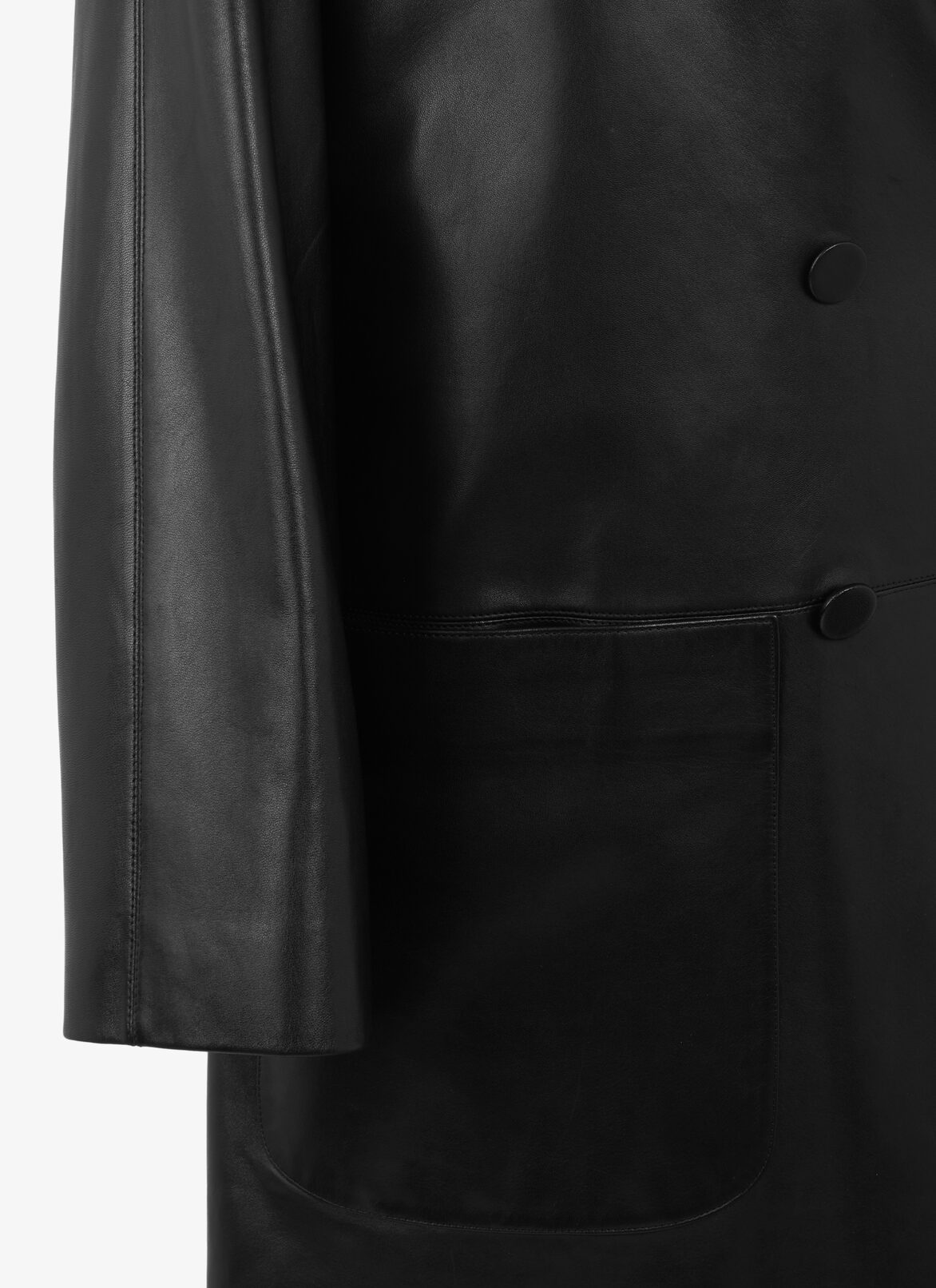 Alaïa Edition 1988 Tailored Men'S Style Leather Coat ALAÏA BLACK ALAÏA EDITION 1988 TAILORED MEN'S STYLE LEATHER COAT